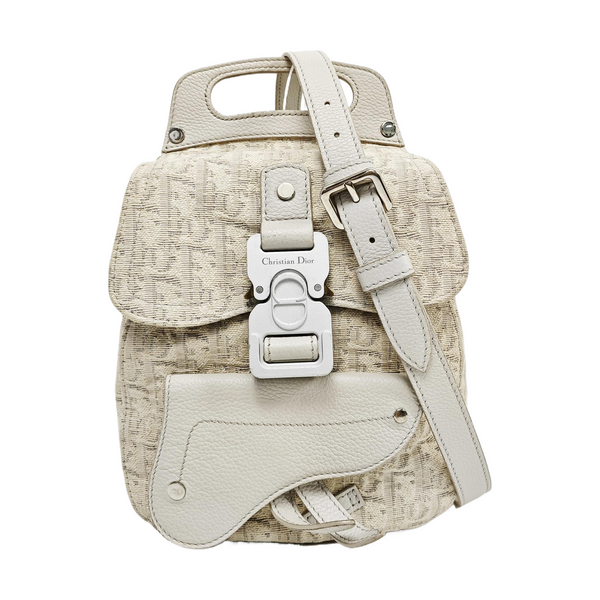 Saddle Mini Piel de Becerro Blanco