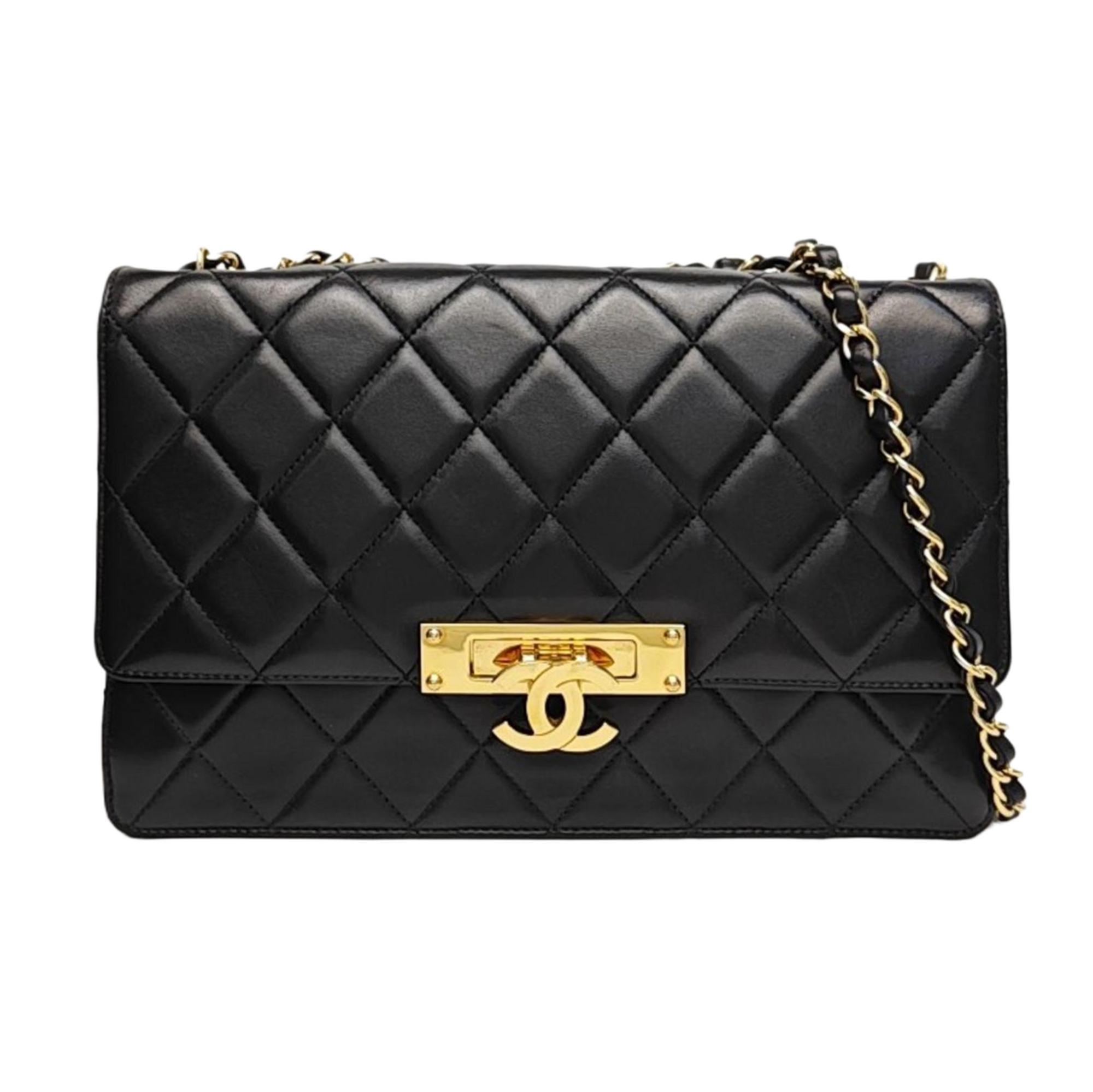 DOUBLE CC Quilted Lambskin Black