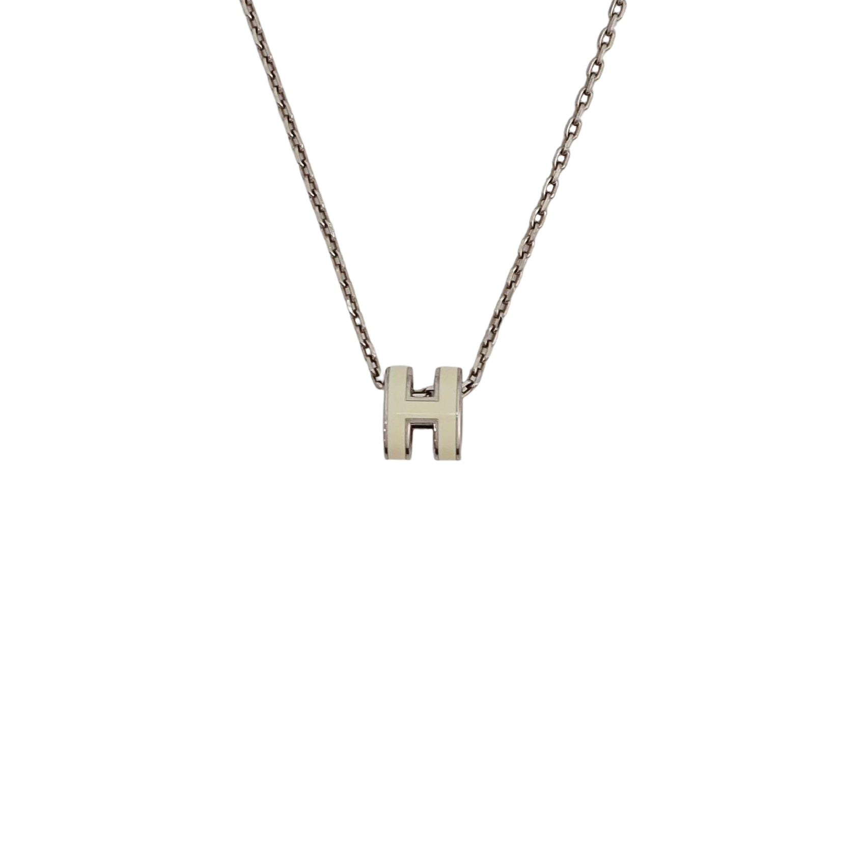 Pop H Metal Silver Necklace