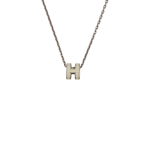 Pop H Metal Silver Necklace