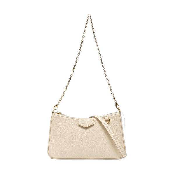 EASY POUCH ON STRAP Calfskin Beige