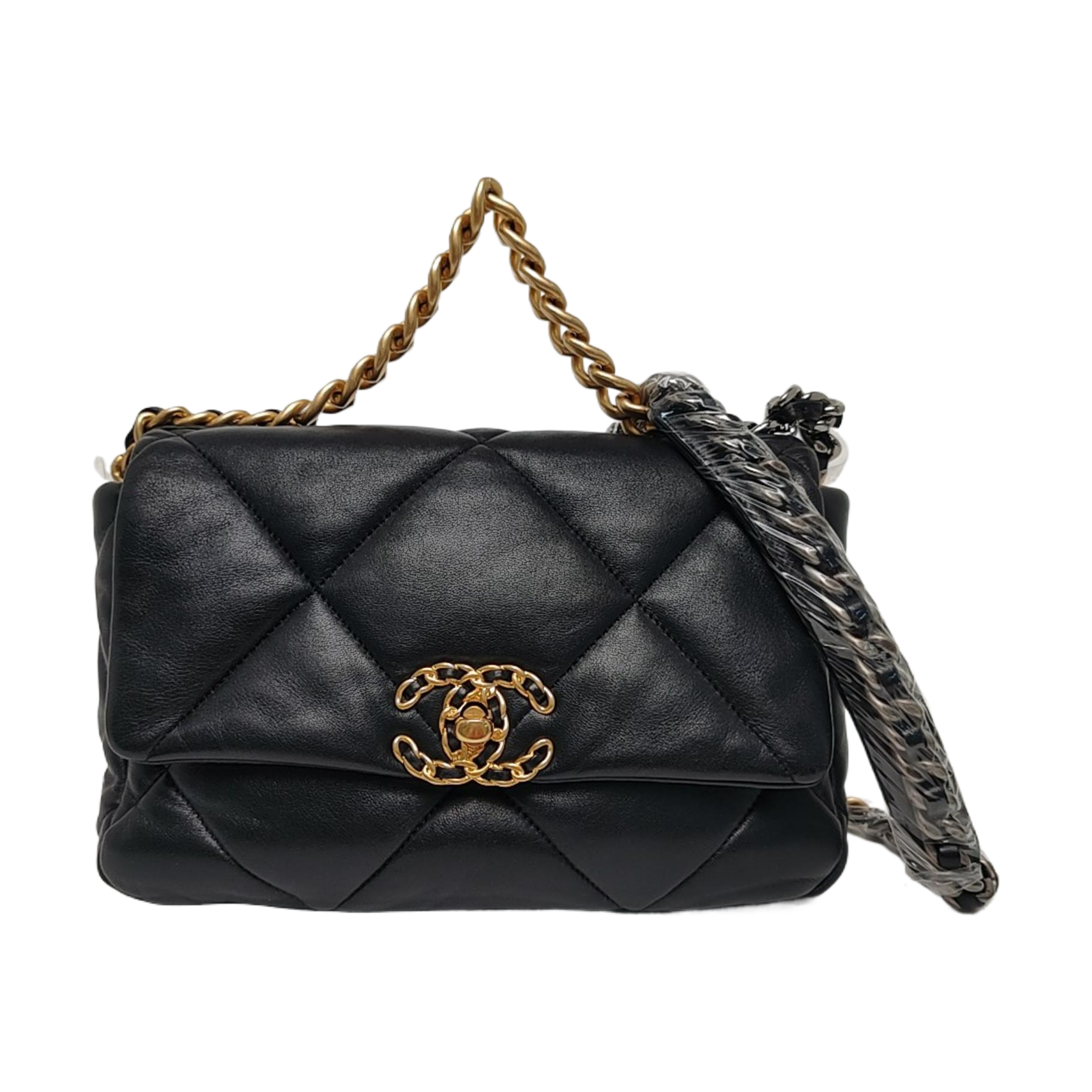 CHANEL 19 Small Quilted Lambskin Black