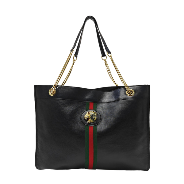 Rajah Large Calfskin Black