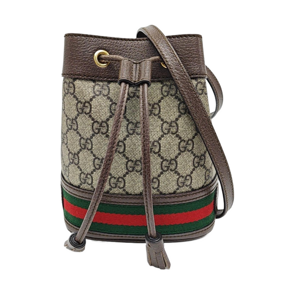 Ophidia Mini Monogram Coated Canvas Beige