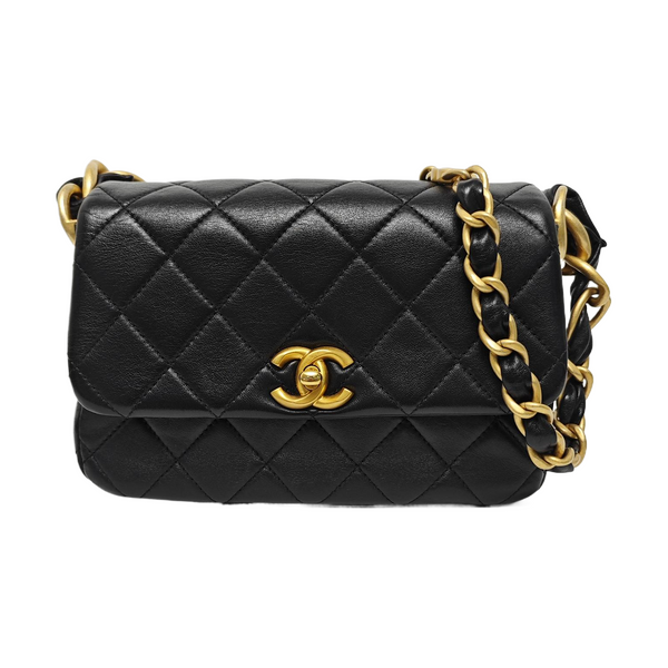 Quilted Lambskin Small Black