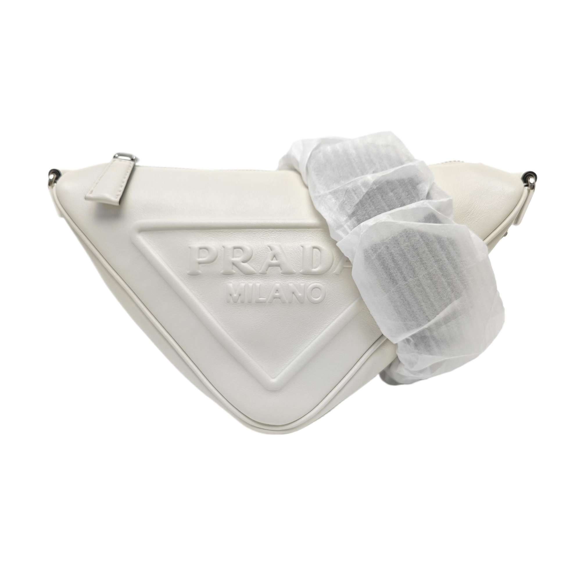 Triangle Calfskin White