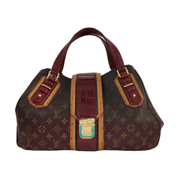 GRIET Monogram Coated Canvas Brown