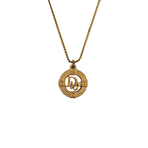 Dior Oblique Metal Gold Necklace