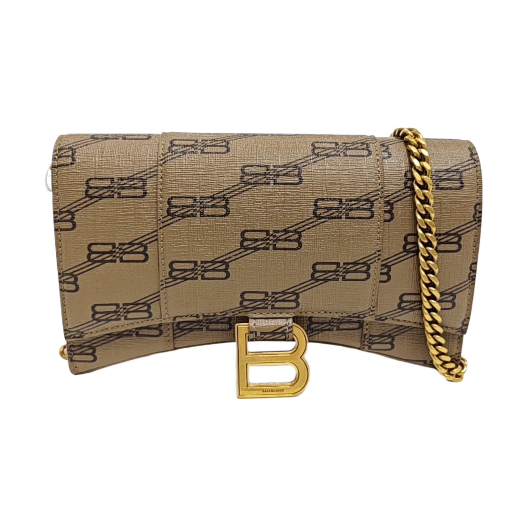 Hourglass Small Coated Canvas Brown