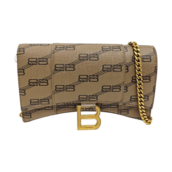 Hourglass Small Coated Canvas Brown