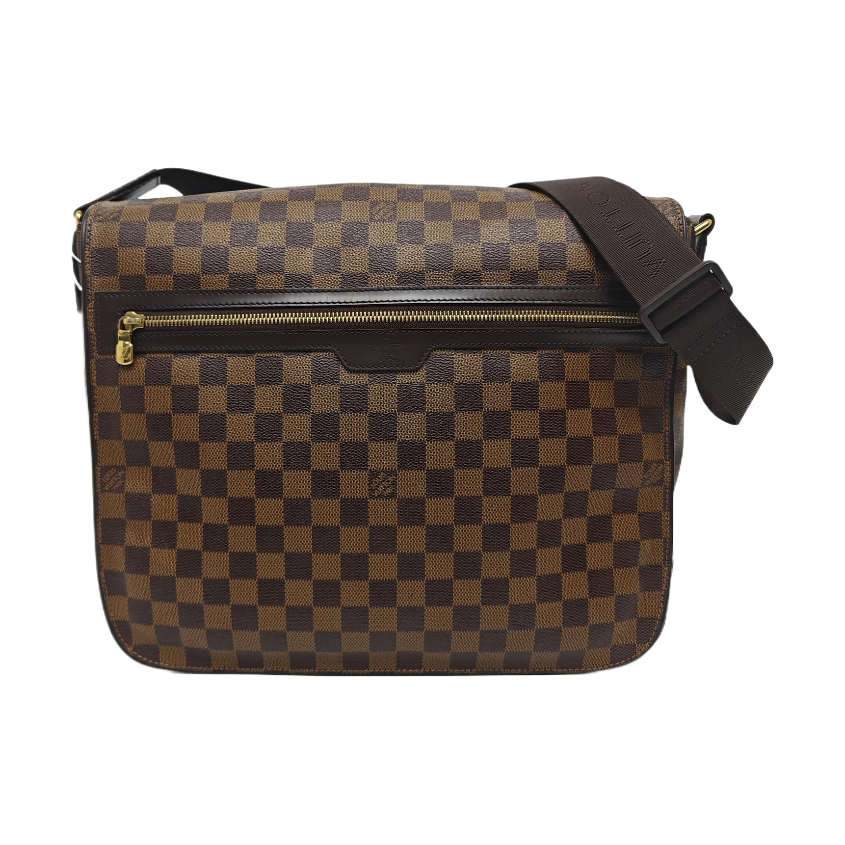 SPENCER Damier Ebene Coated Canvas Brown