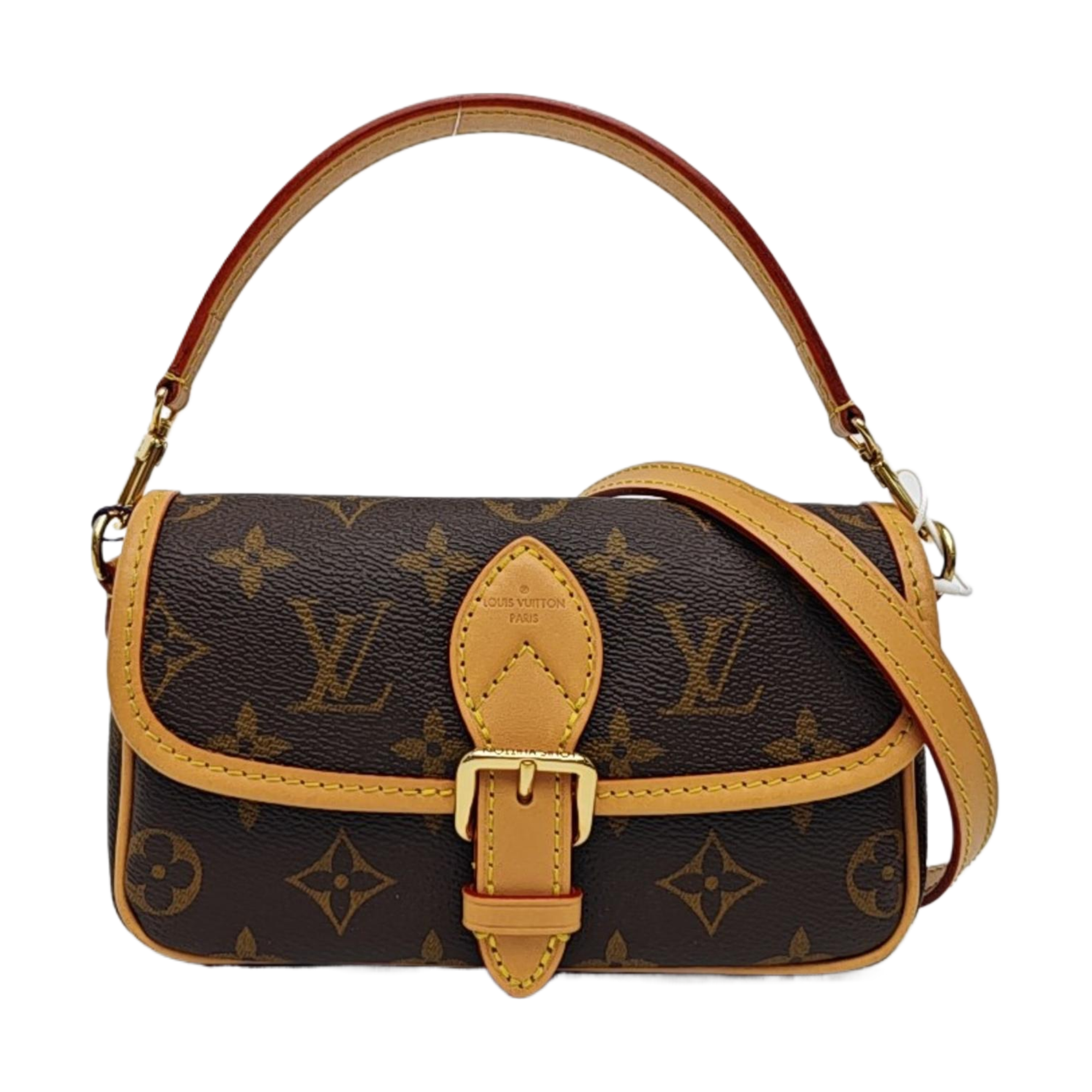 DIANE Nano Monogram Coated Canvas Brown