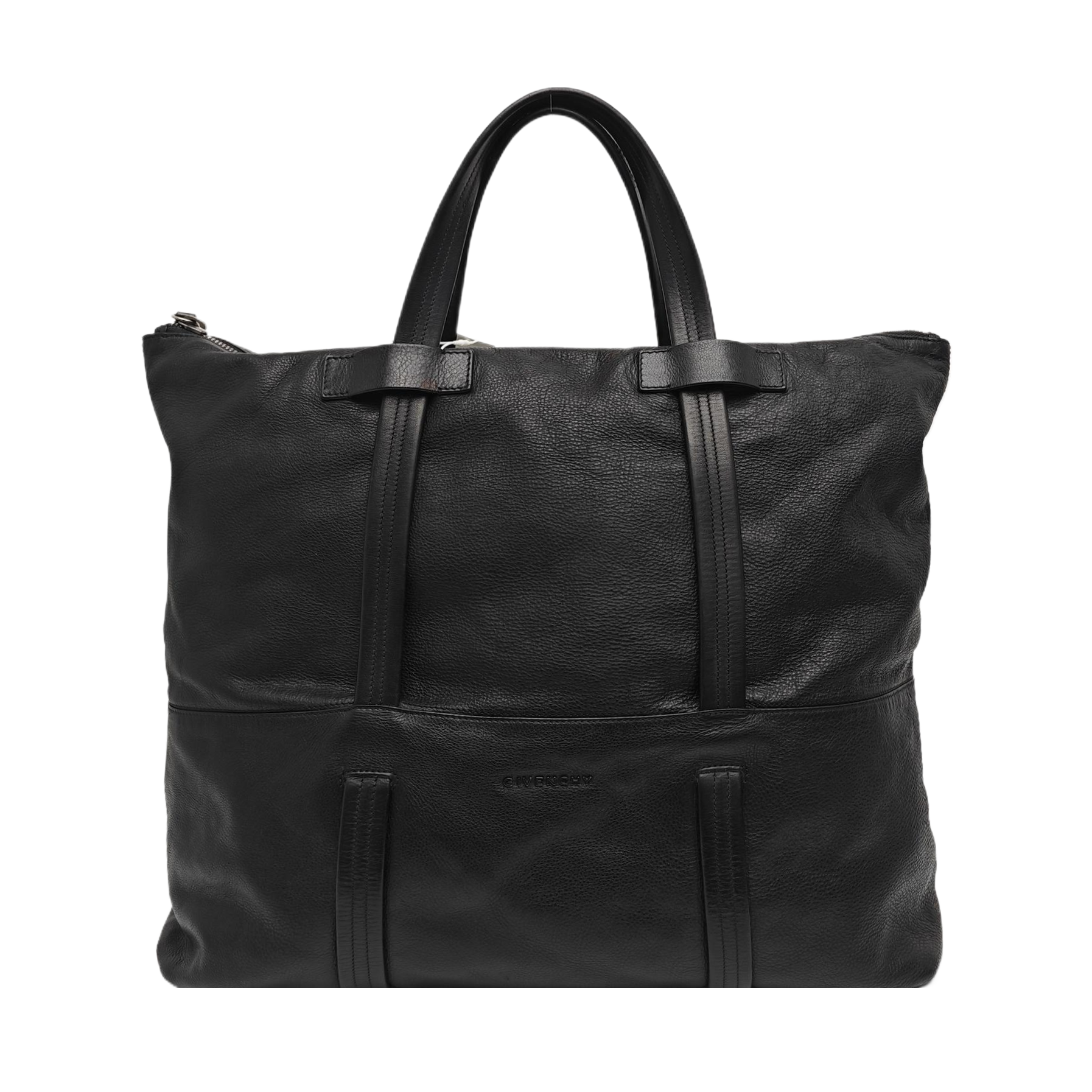 Calfskin Top Handle Bag Black