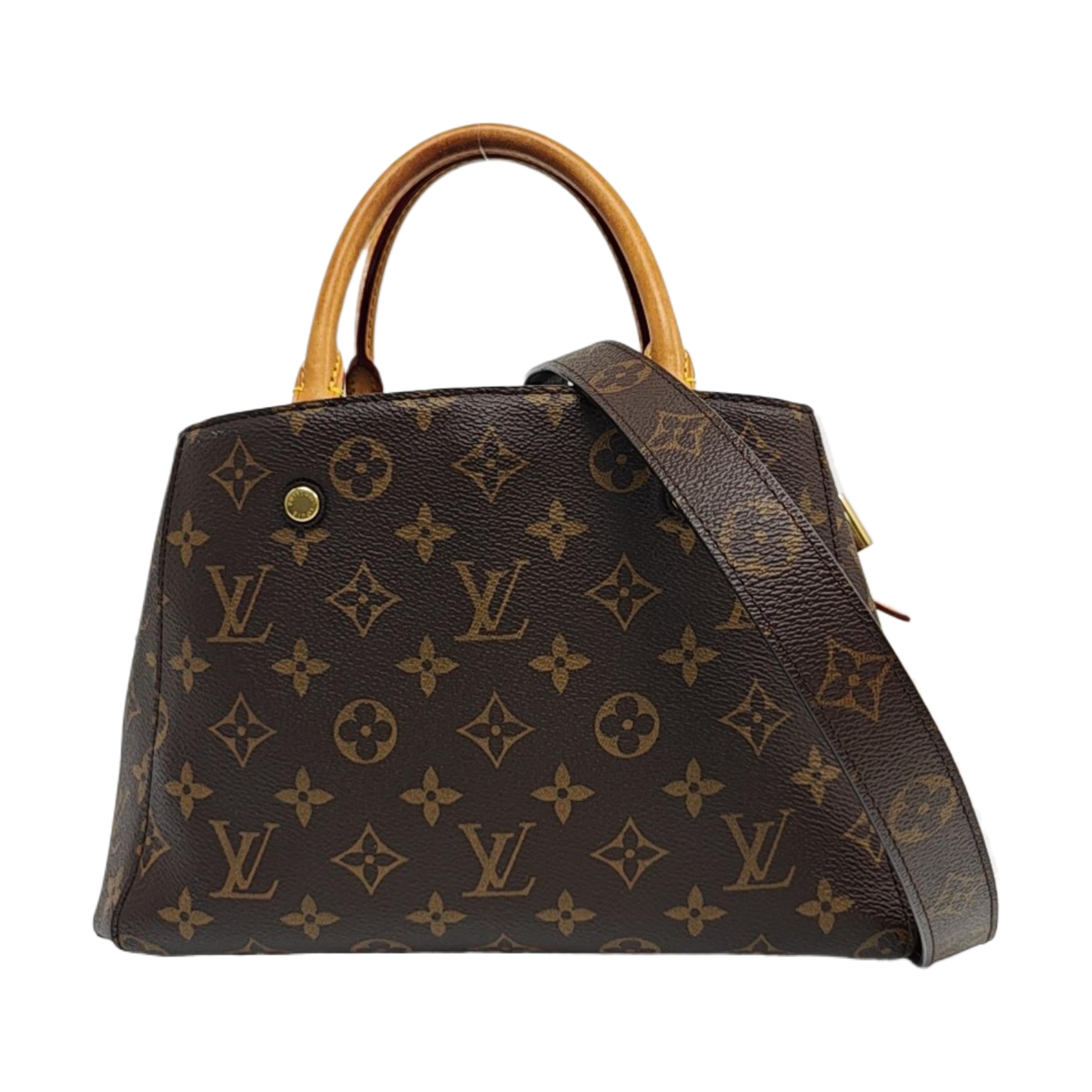 MONTAIGNE BB Monogram Coated Canvas Brown