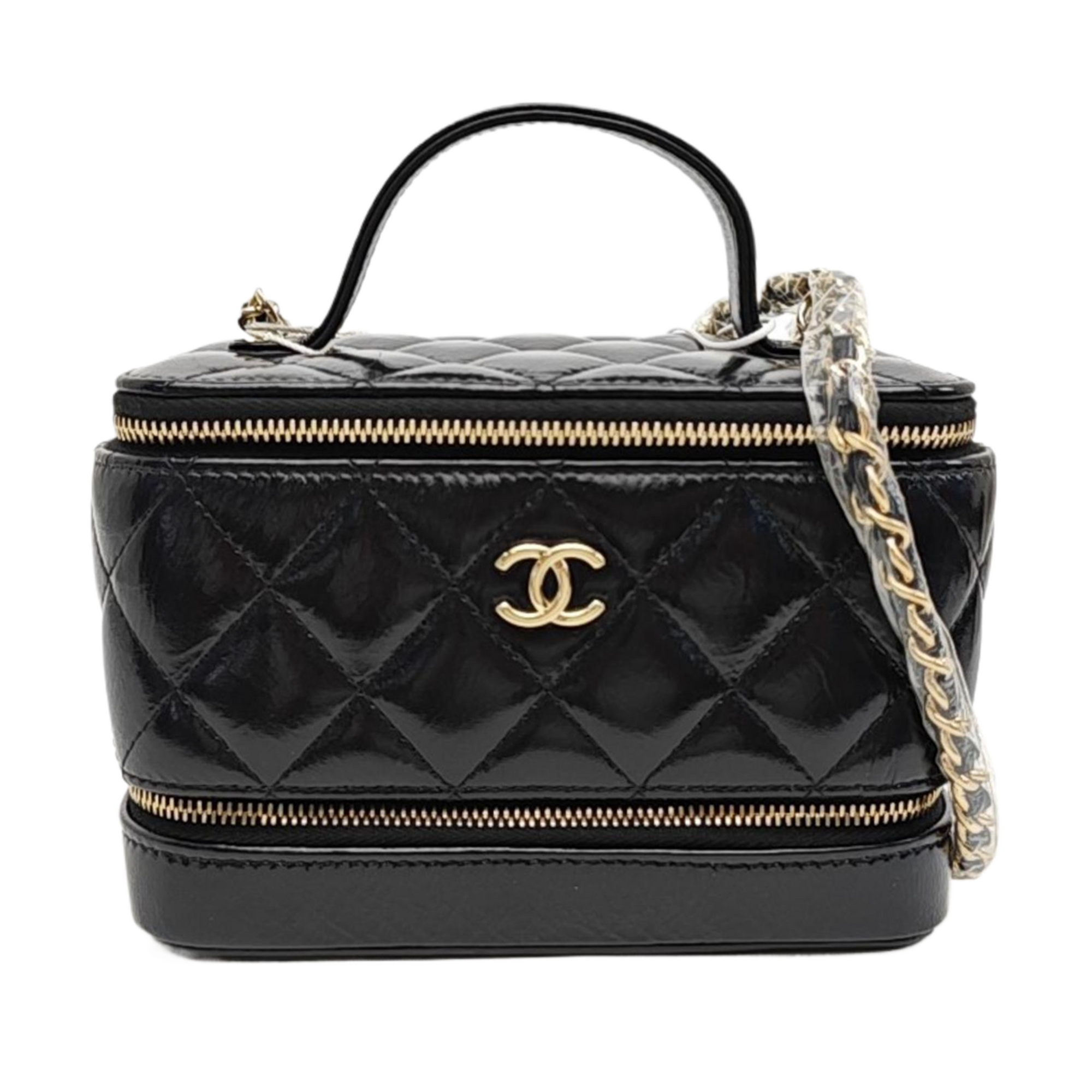 Quilted Calfskin Shoulder Bag Black