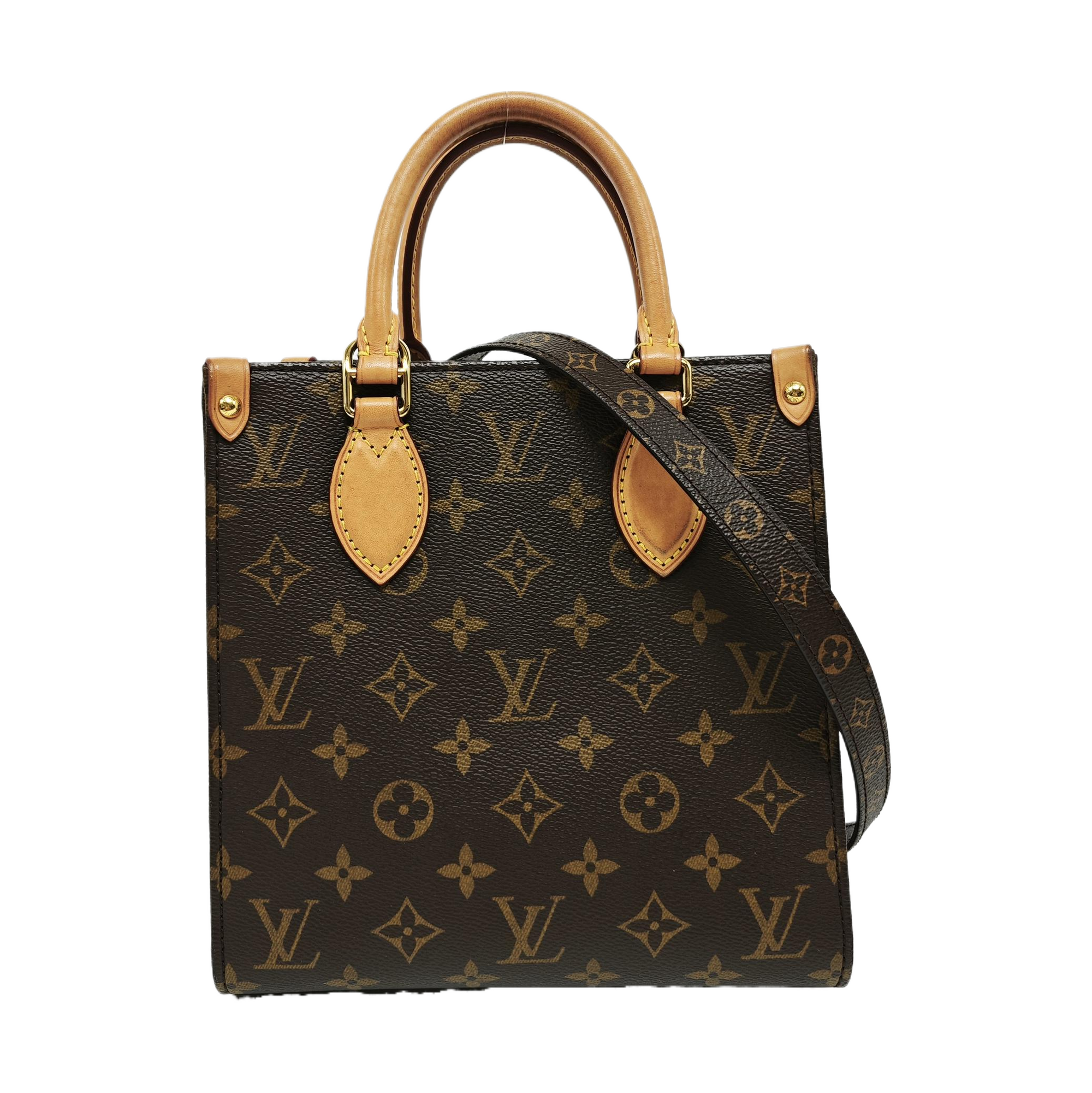 SAC PLAT BB Monogram Coated Canvas Brown