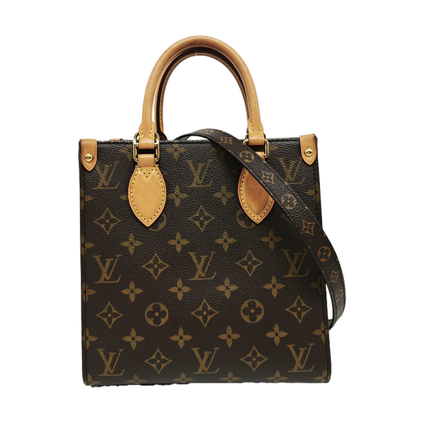 SAC PLAT BB Monogram Coated Canvas Brown