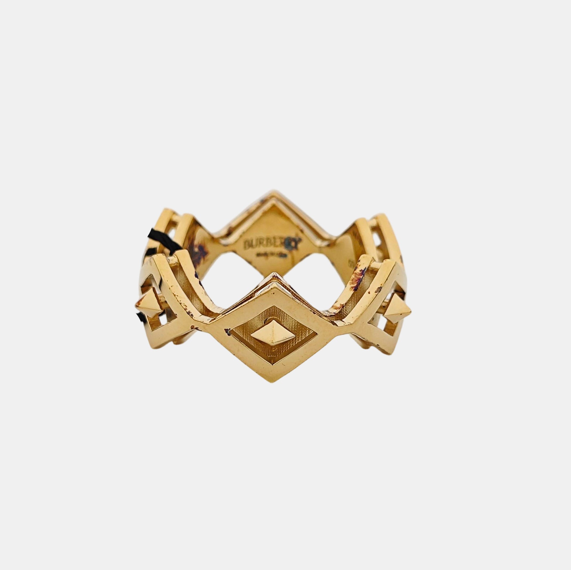 925 Sterling Silver Gold Ring EU 59