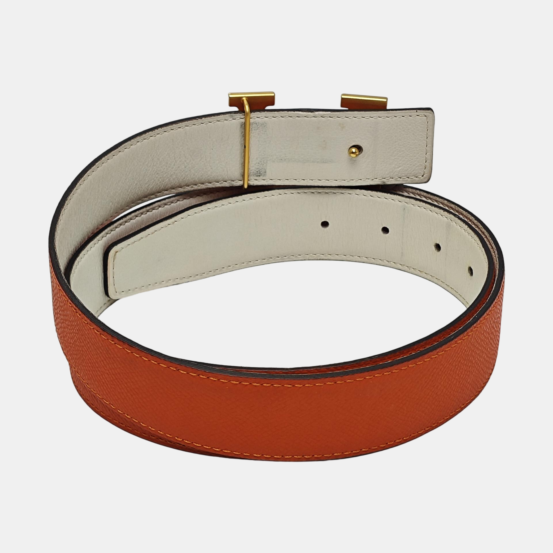 Leather Belt Orange