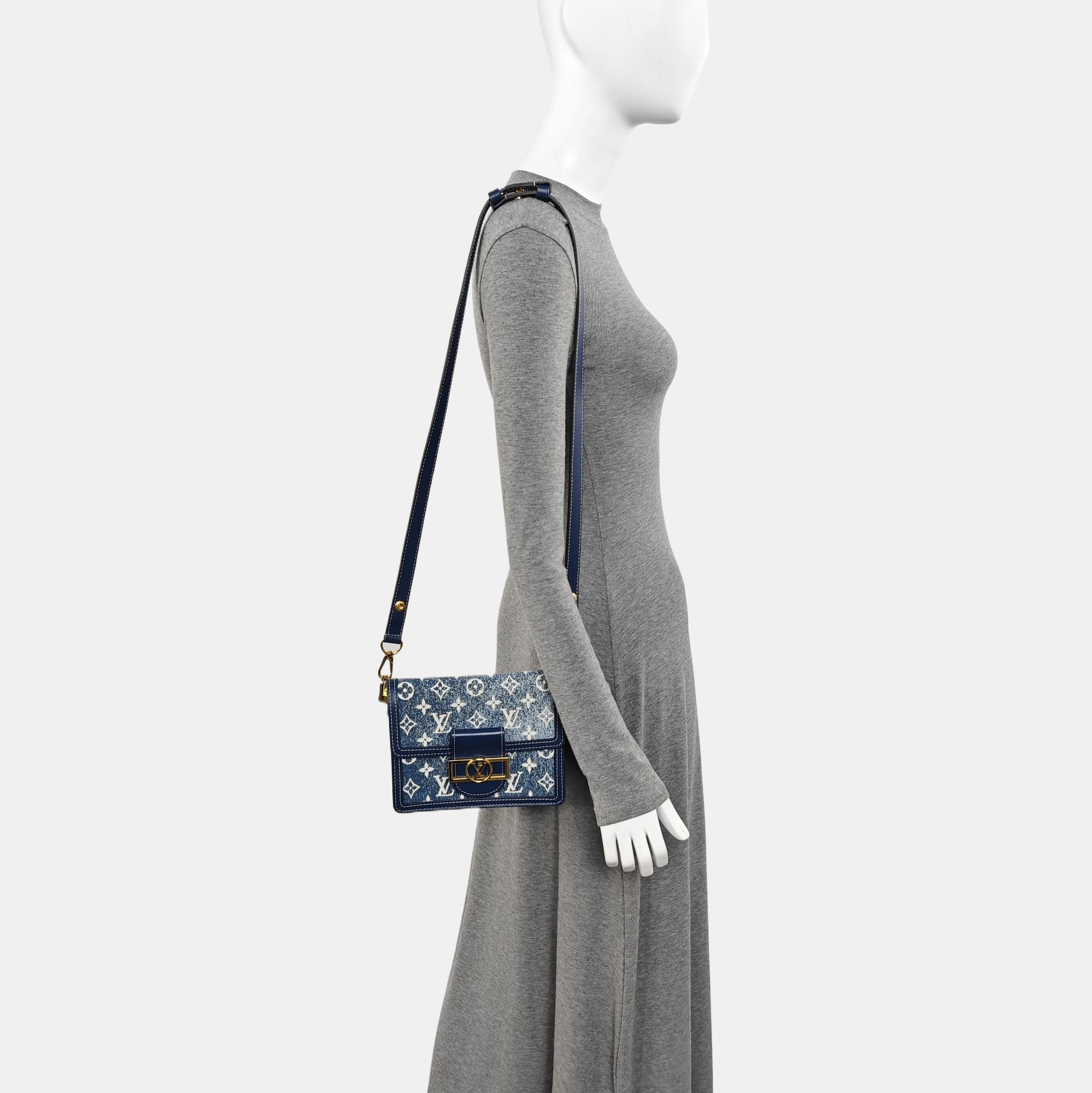 DAUPHINE Mini Monogram Denim Blue