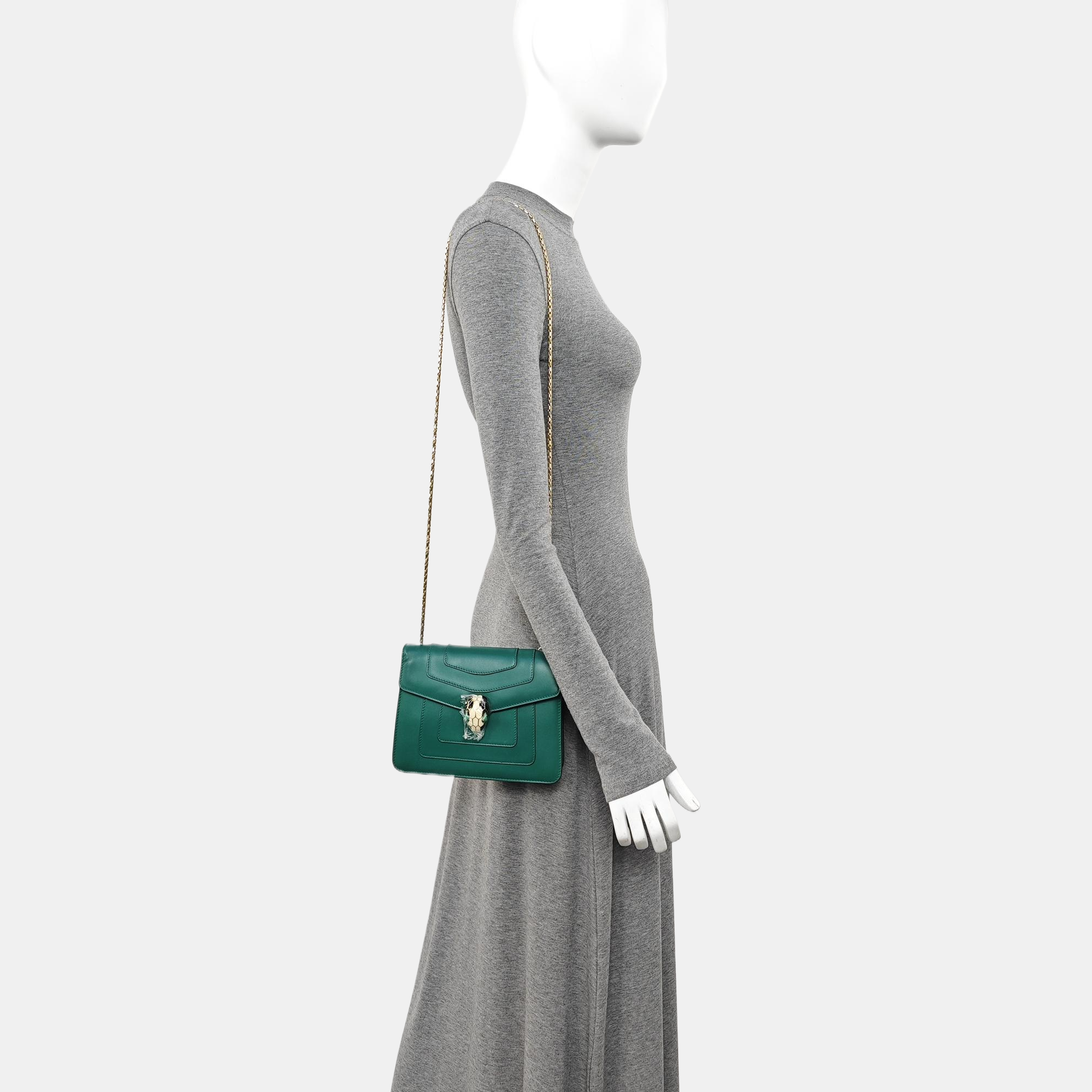 SERPENTI FOREVER Small Calfskin Green