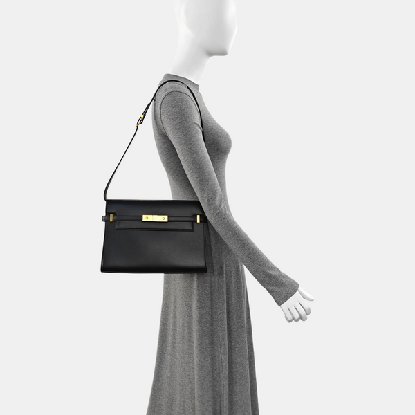 MANHATTAN Medium Calfskin Black