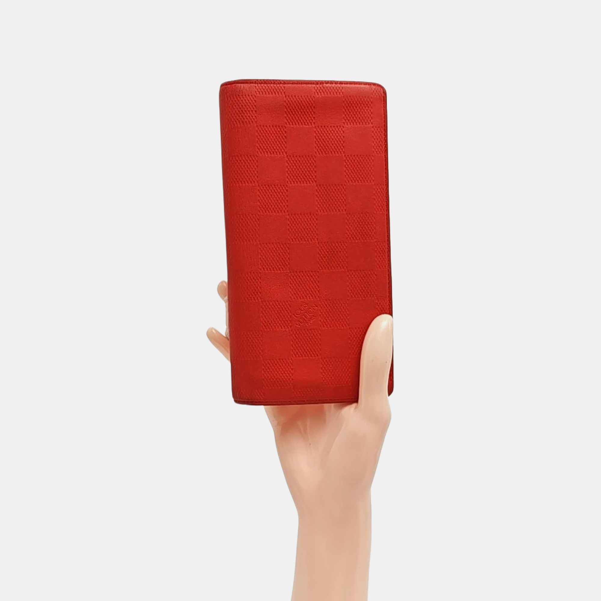 BRAZZA Damier Calfskin Red Wallet