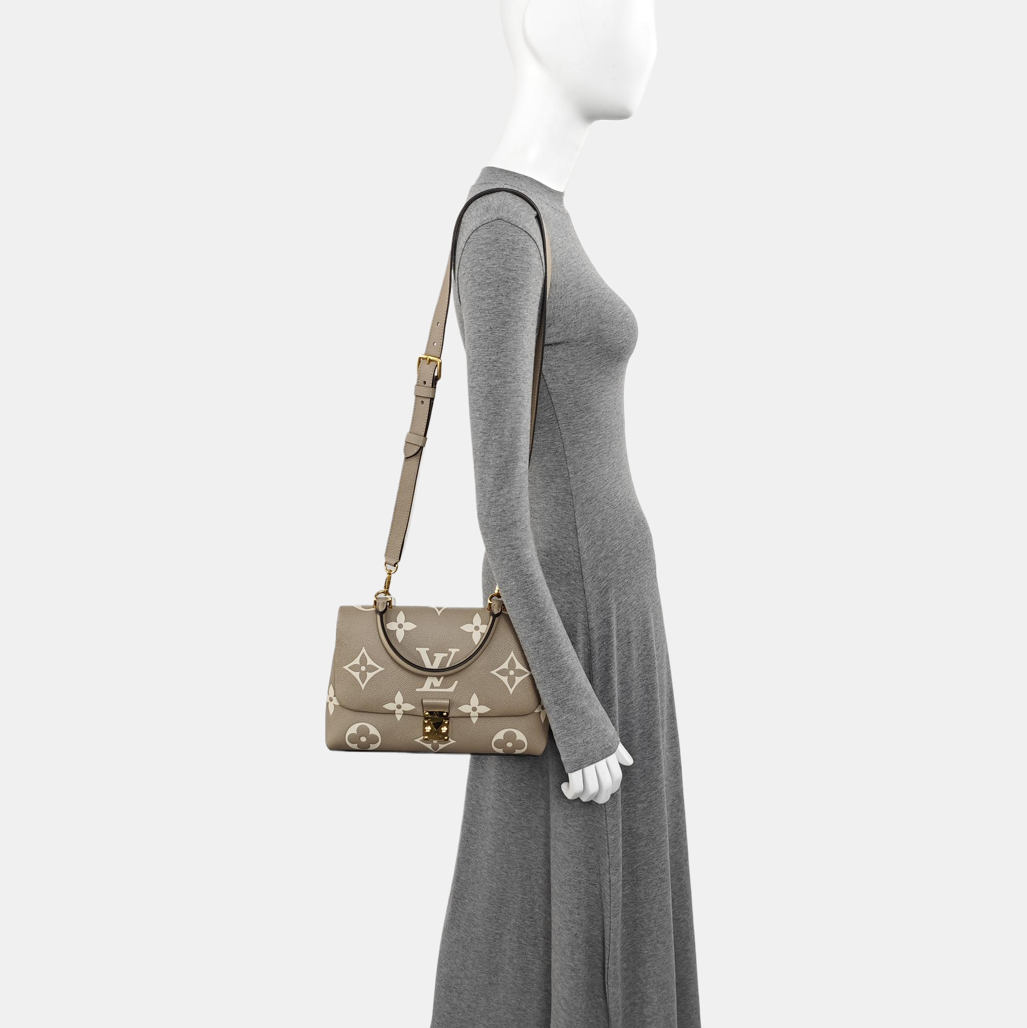 MADELEINE Monogram Calfskin Gray