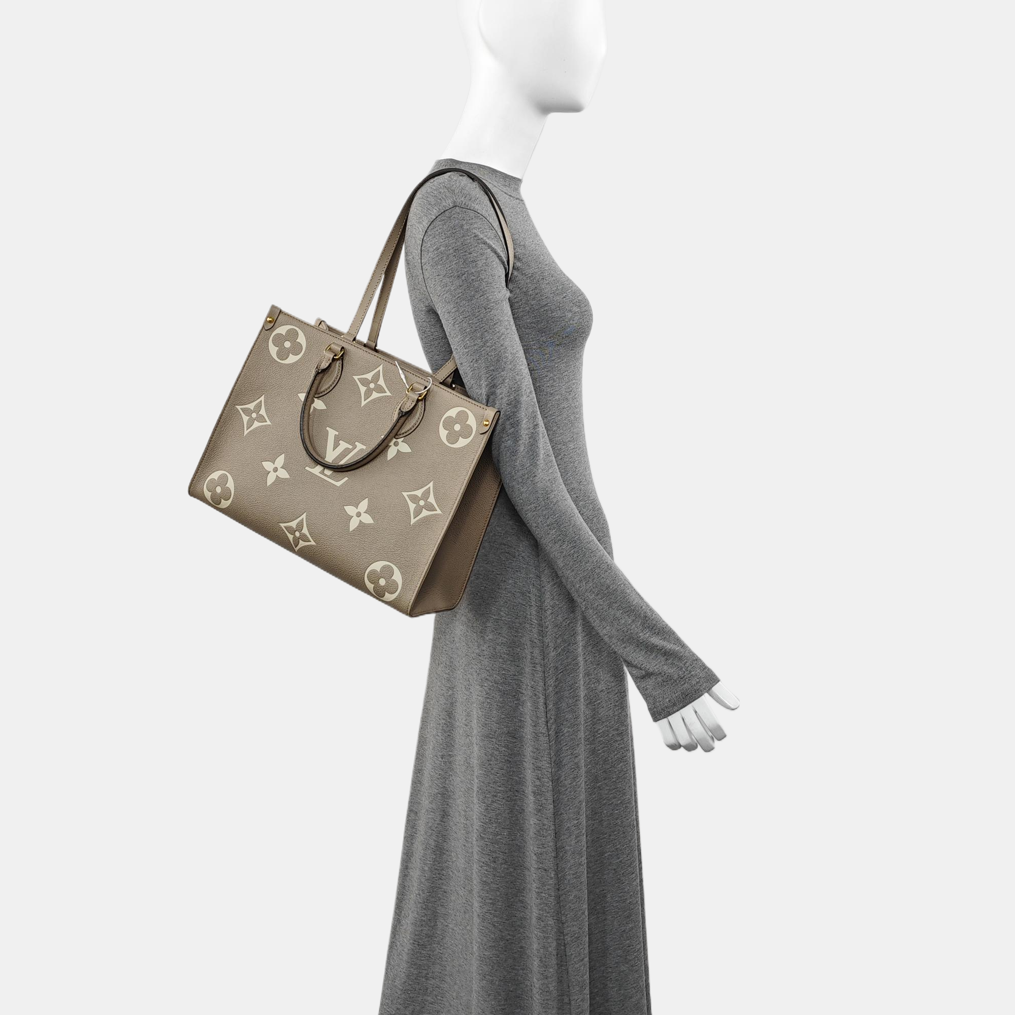 ONTHEGO MM Monogram Calfskin Gray