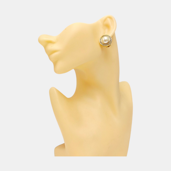 Metal Gold Clip On Earrings