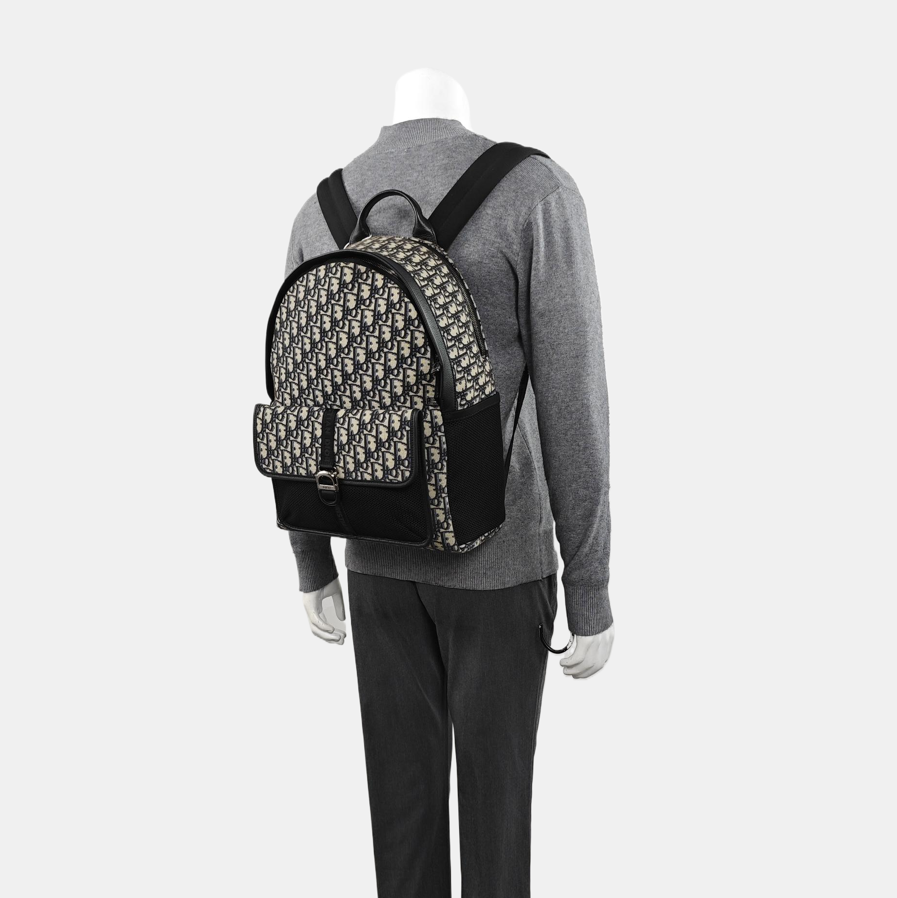 Oblique Canvas Backpack Blue