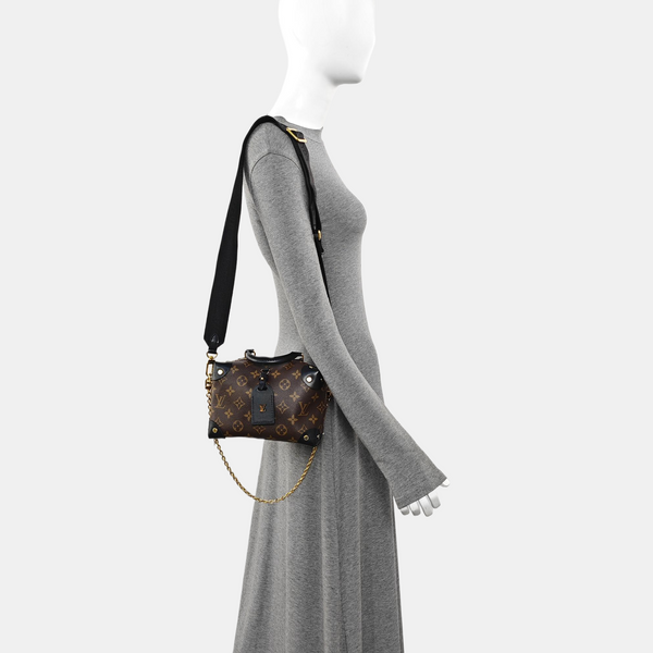 PETITE MALLE Monogram Coated Canvas Brown