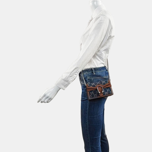 Dionysus Super Mini Monogram Denim Blue