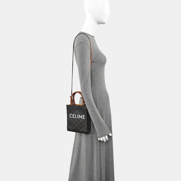 CABAS CELINE Mini Coated Canvas Brown