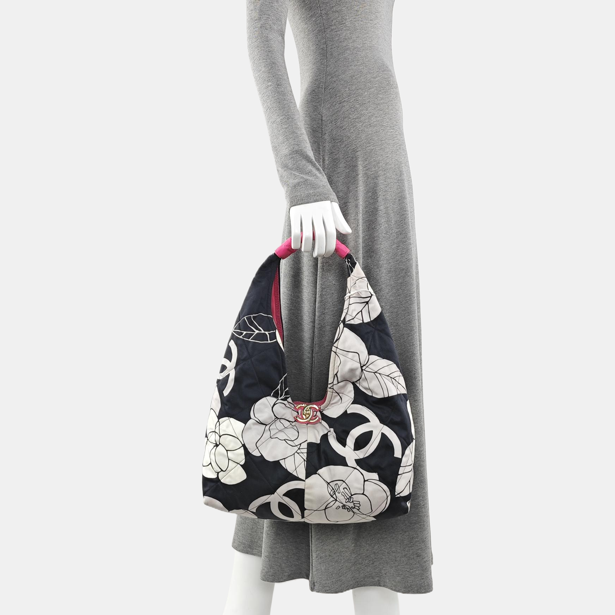 Quilted Canvas Shoulder Bag Small Multicolor