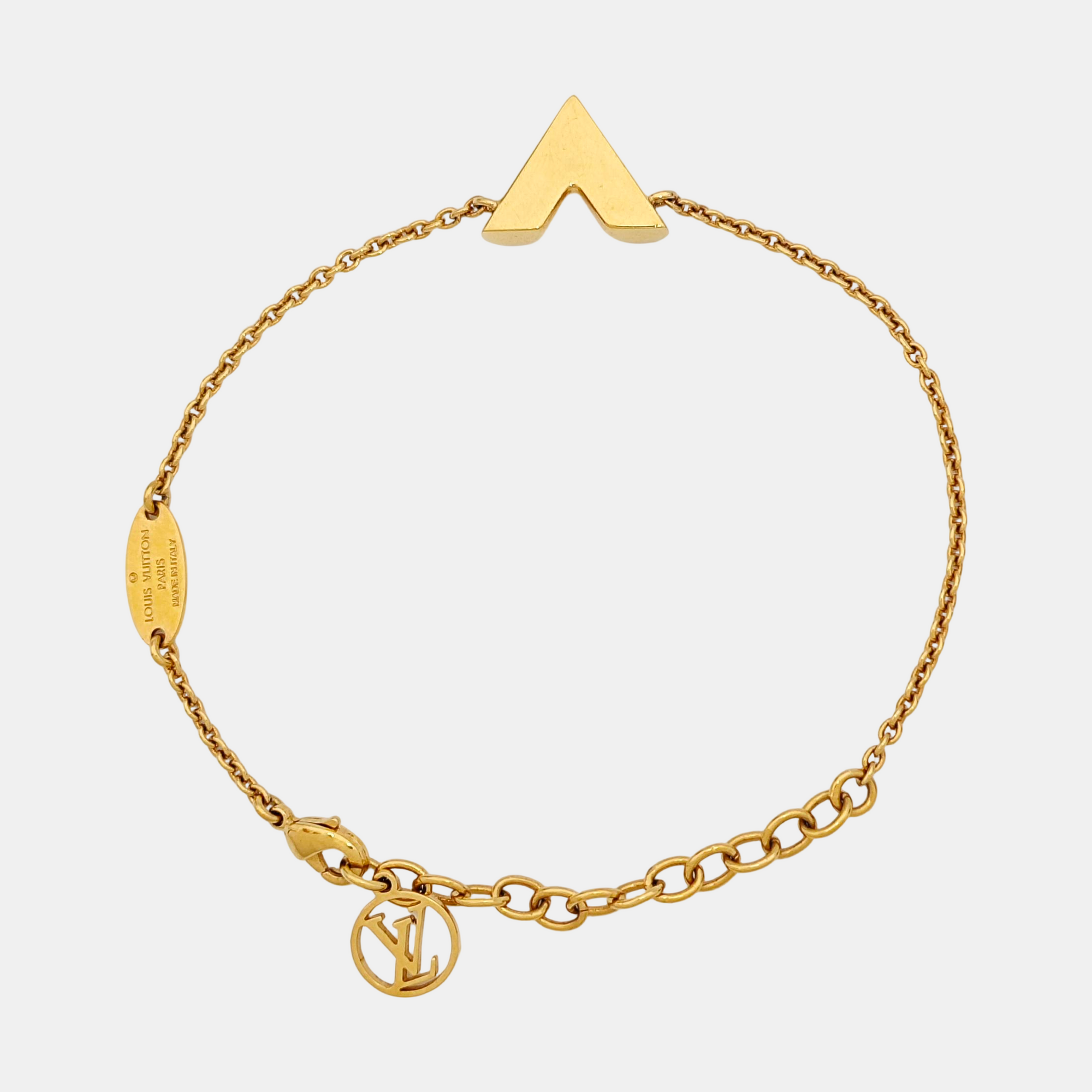 ESSENTIAL V Brass Gold Bracelet