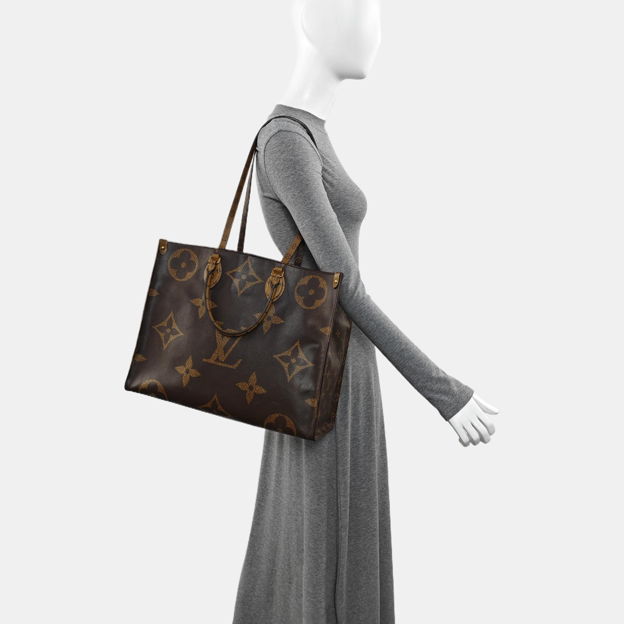 ONTHEGO GM Monogram Coated Canvas Brown