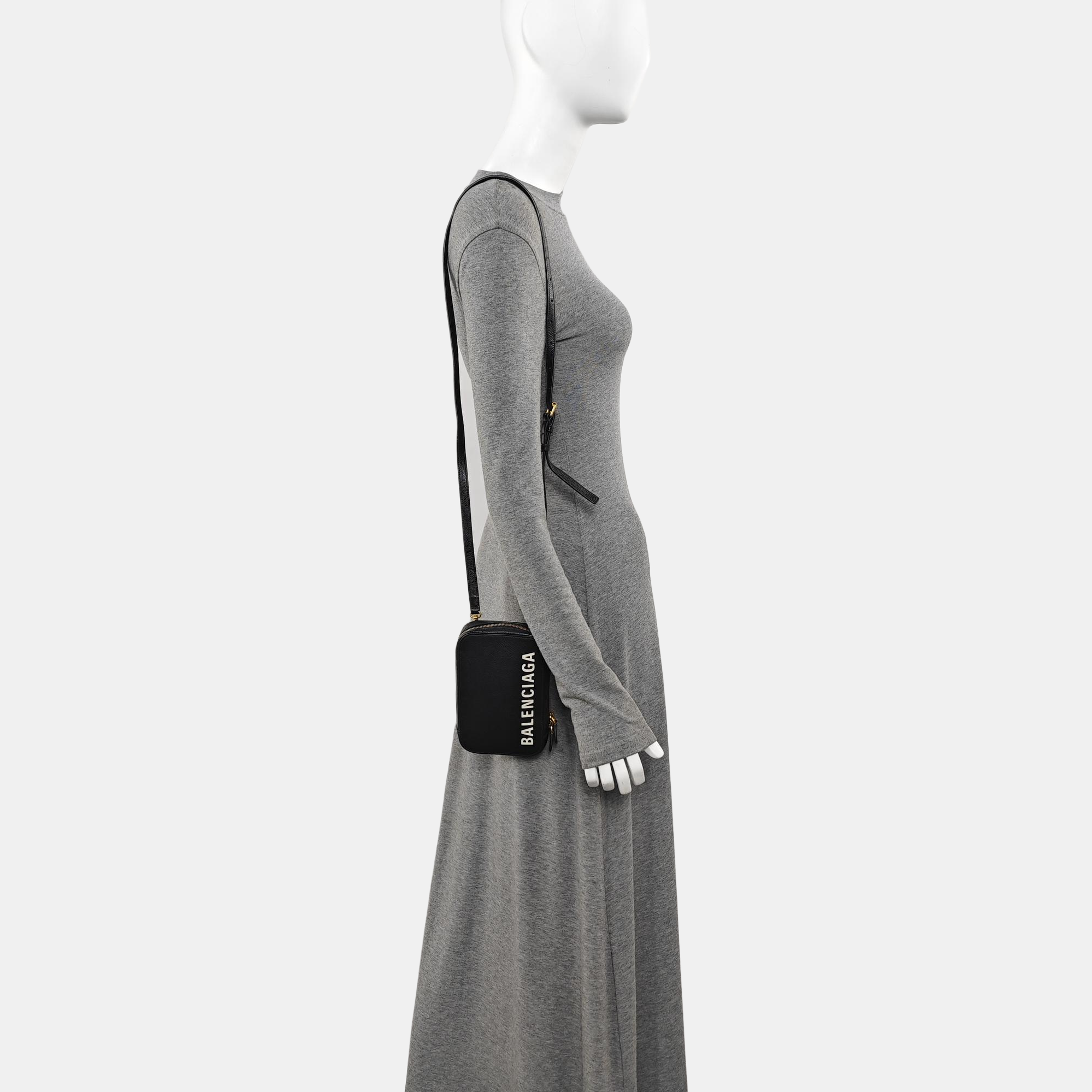 Calfskin Crossbody Bag Black