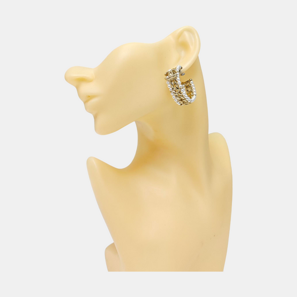 Metal Gold Stud Earrings