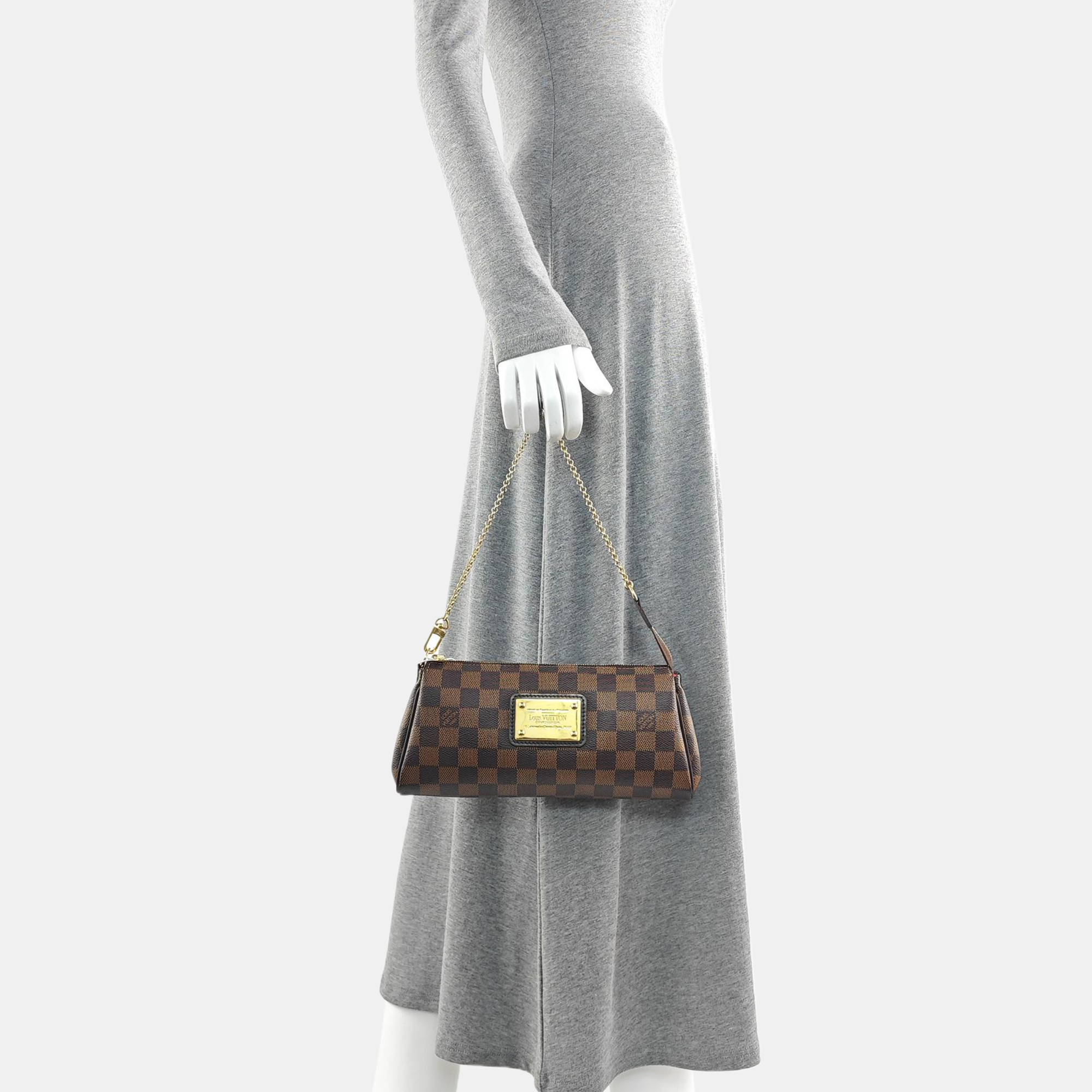 EVA Damier Ebene Coated Canvas Brown