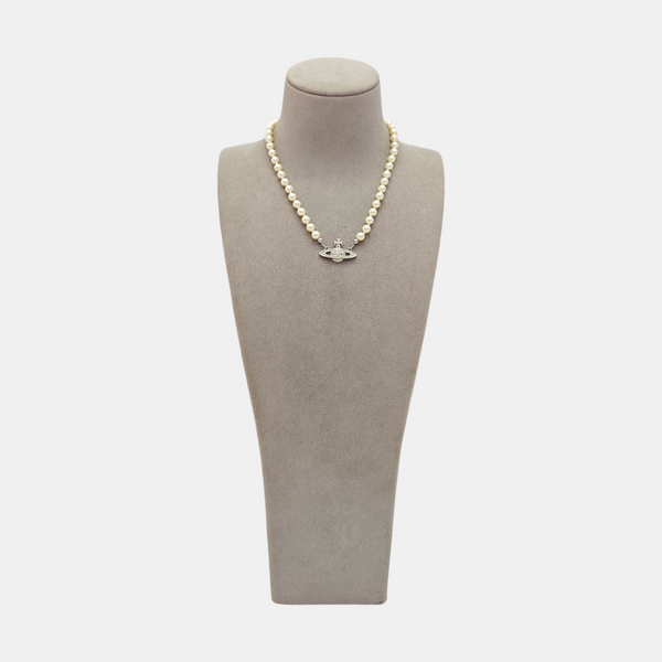 Faux Pearl White Necklace