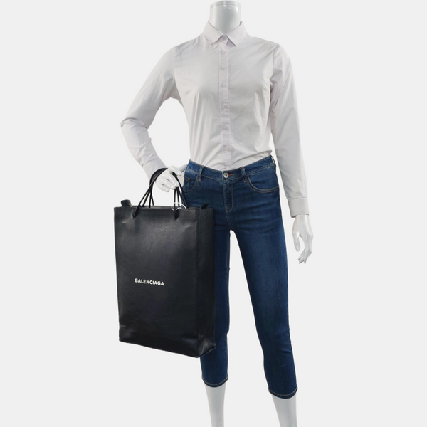 Shopping Bag Calfskin Black