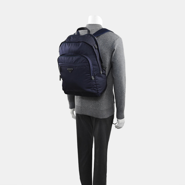 Nylon Backpack Blue