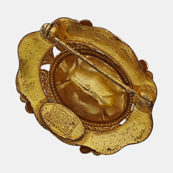 Metal Gold Brooch
