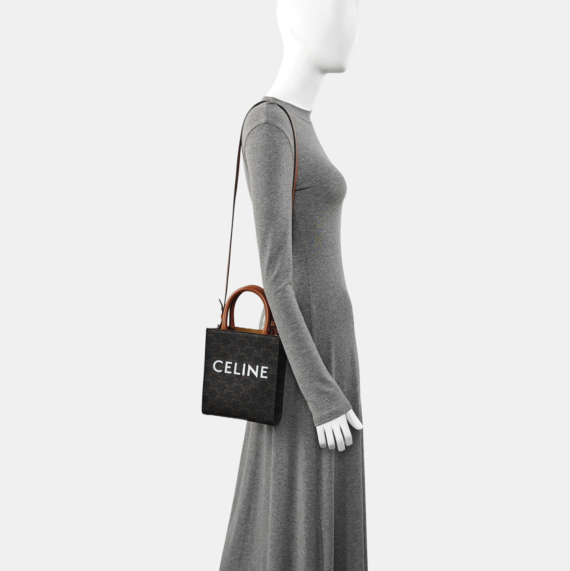 CABAS CELINE Mini Coated Canvas Brown