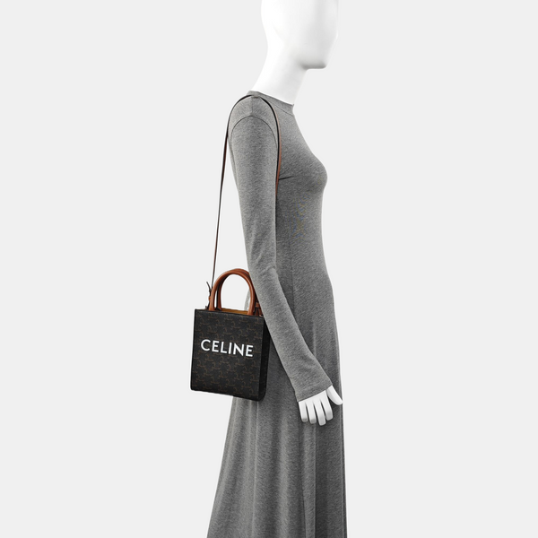 CABAS CELINE Mini Coated Canvas Brown