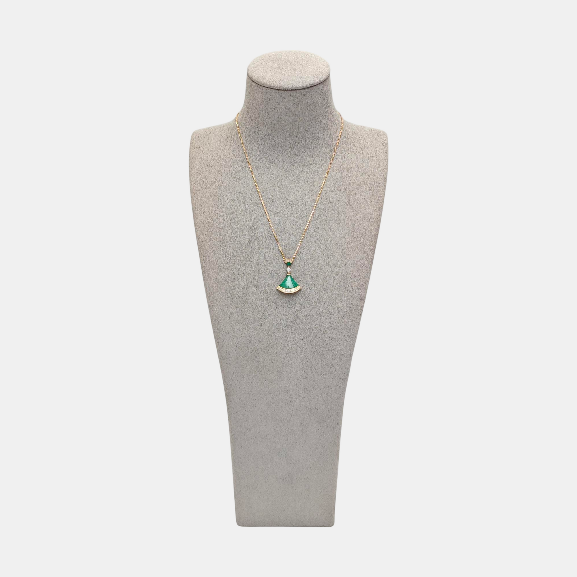 DIVAS' DREAM 18k Rose Gold Green Necklace