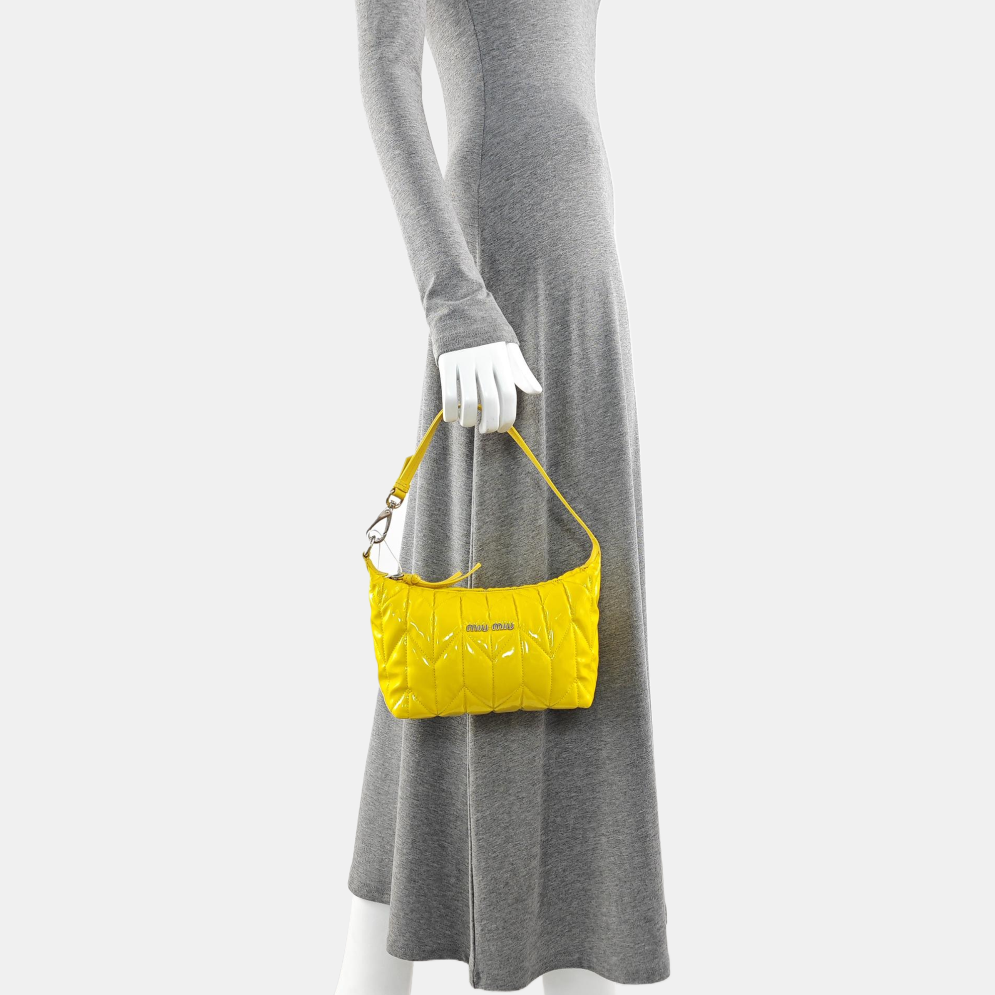 Spirit Ciré Mini Quilted Patent Leather Yellow