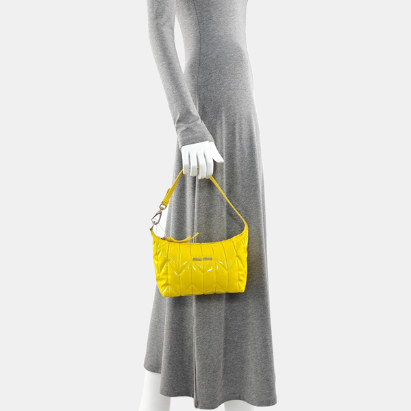 Spirit Ciré Mini Quilted Patent Leather Yellow