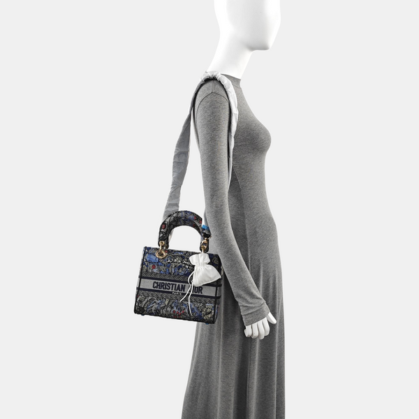 Authenticated pre-owned  Lady D-Lite Medium Canvas Multicolor - Shoulder Bag at Looply